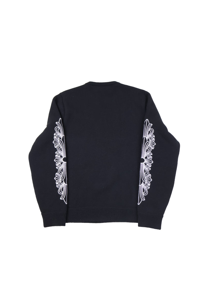 Chrome Hearts Cashmere Embroidered Floral Sweater