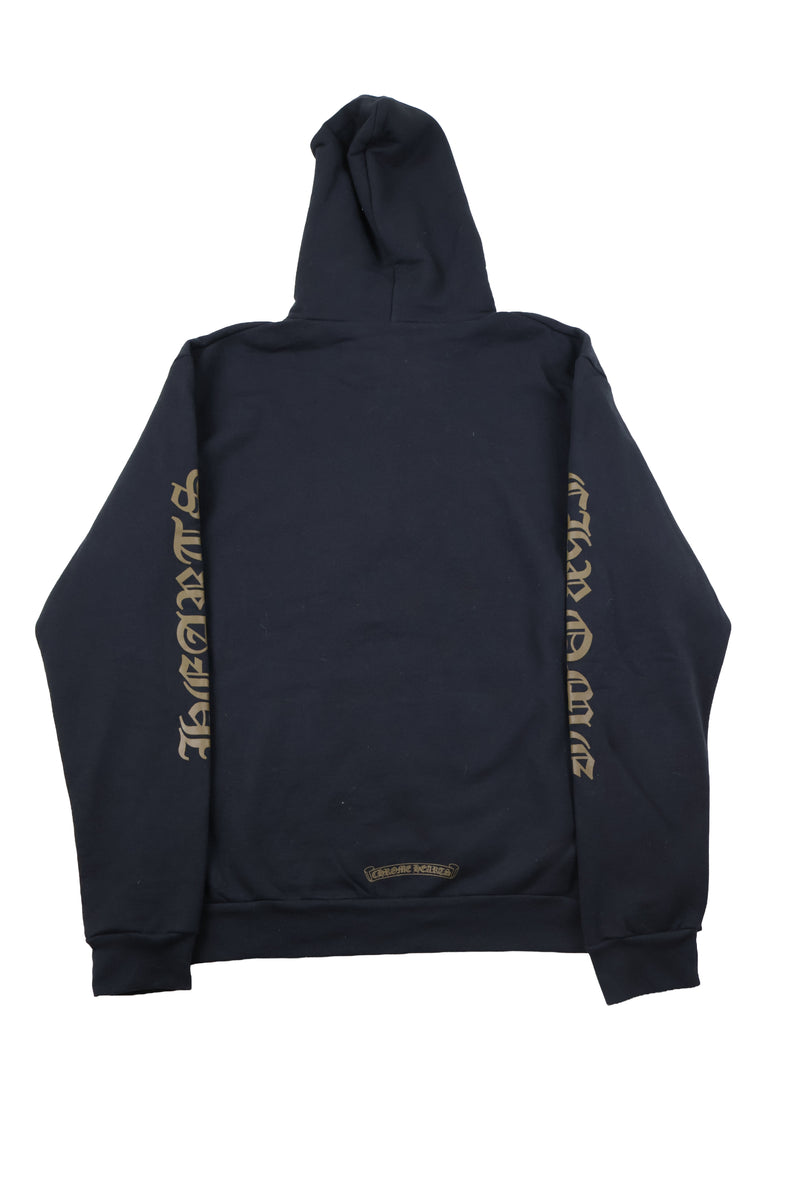 Olive Vertical Logo Hoodie