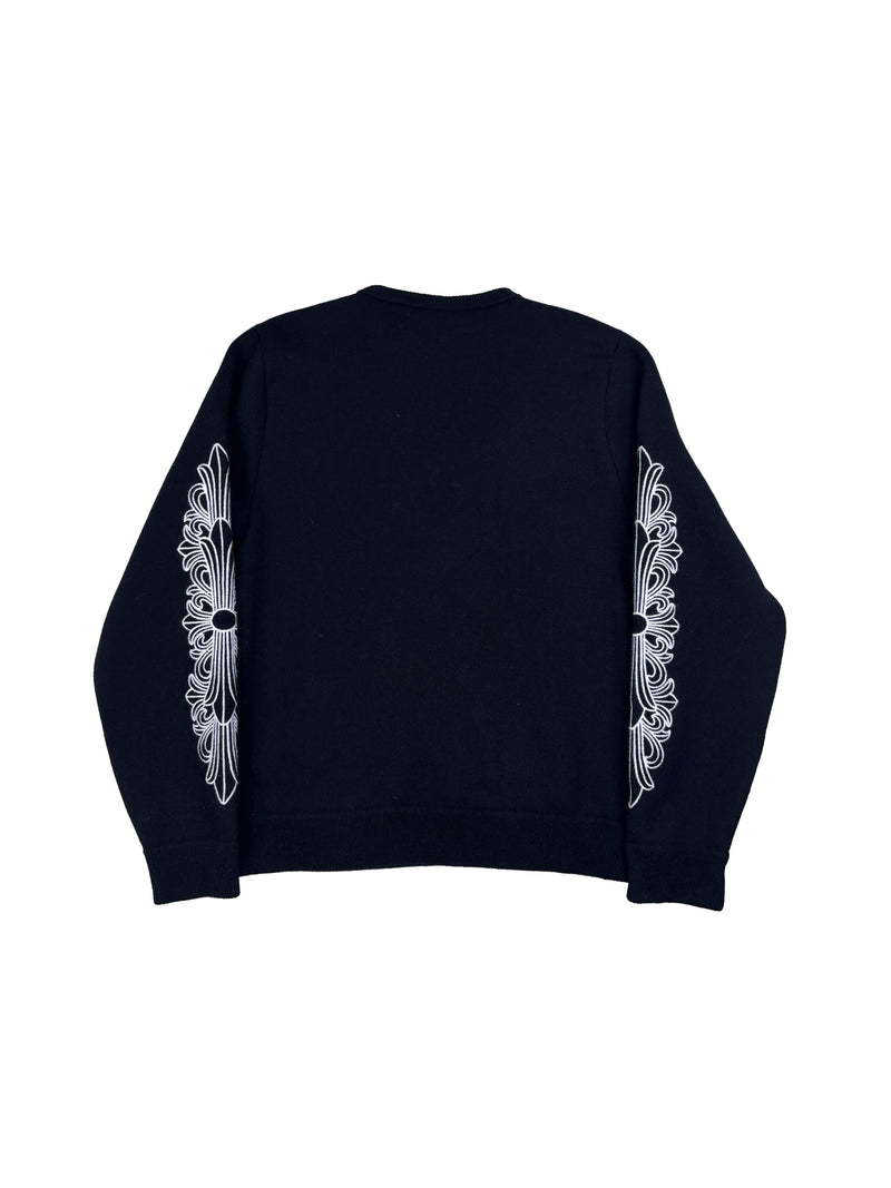 Chrome Hearts Cashmere Embroidered Floral Sweater