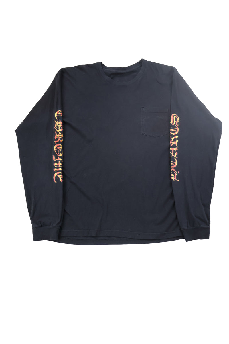 Orange Dagger Script Logo Long Sleeve