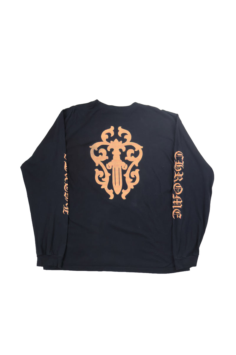 Orange Dagger Script Logo Long Sleeve