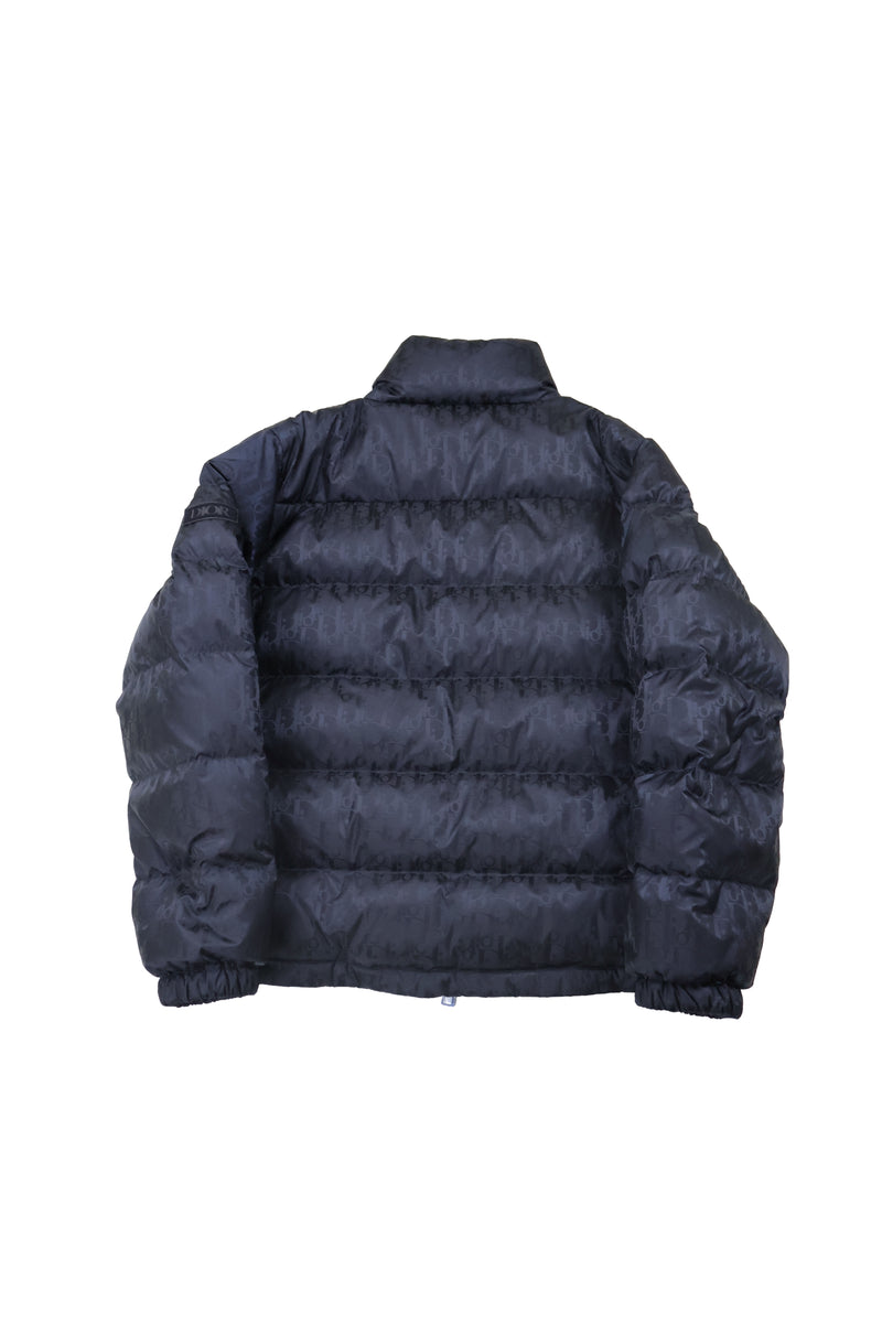 DIOR OBLIQUE BLACK PUFFER DOWN COAT