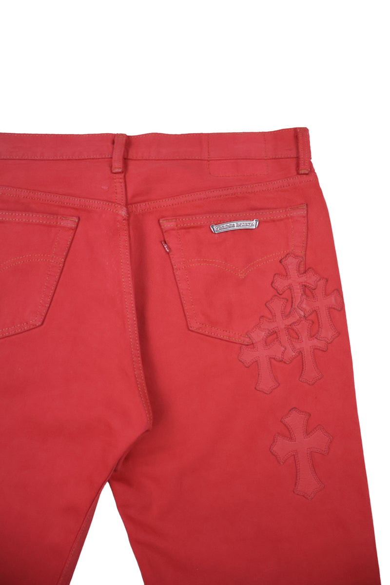 Paris Exclusive Red Patch Jeans
