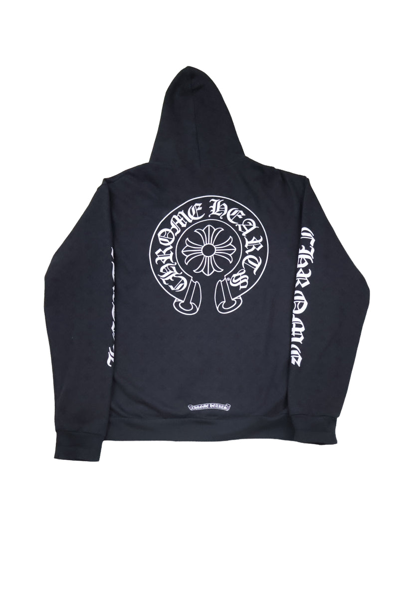 Vertical Logo Monogram Zip Up Hoodie