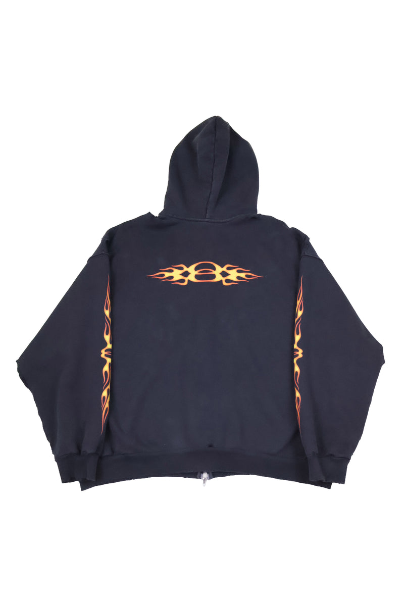 Balenciaga Flame Logo Unity Zip Up Hoodie