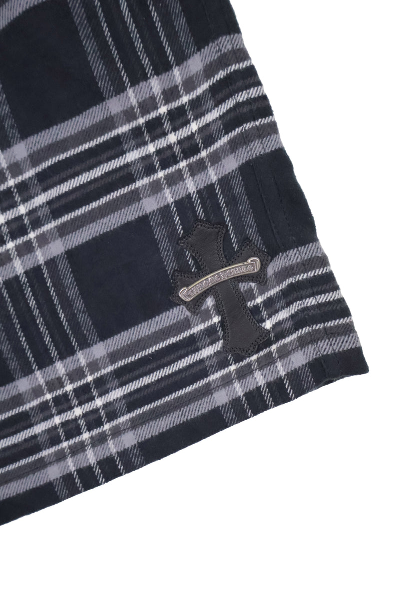After School Cross Patch Flannel Shorts