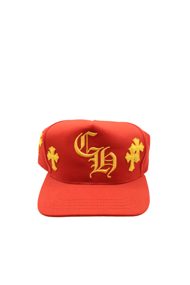 Red Yellow Cross Patch Baseball Hat