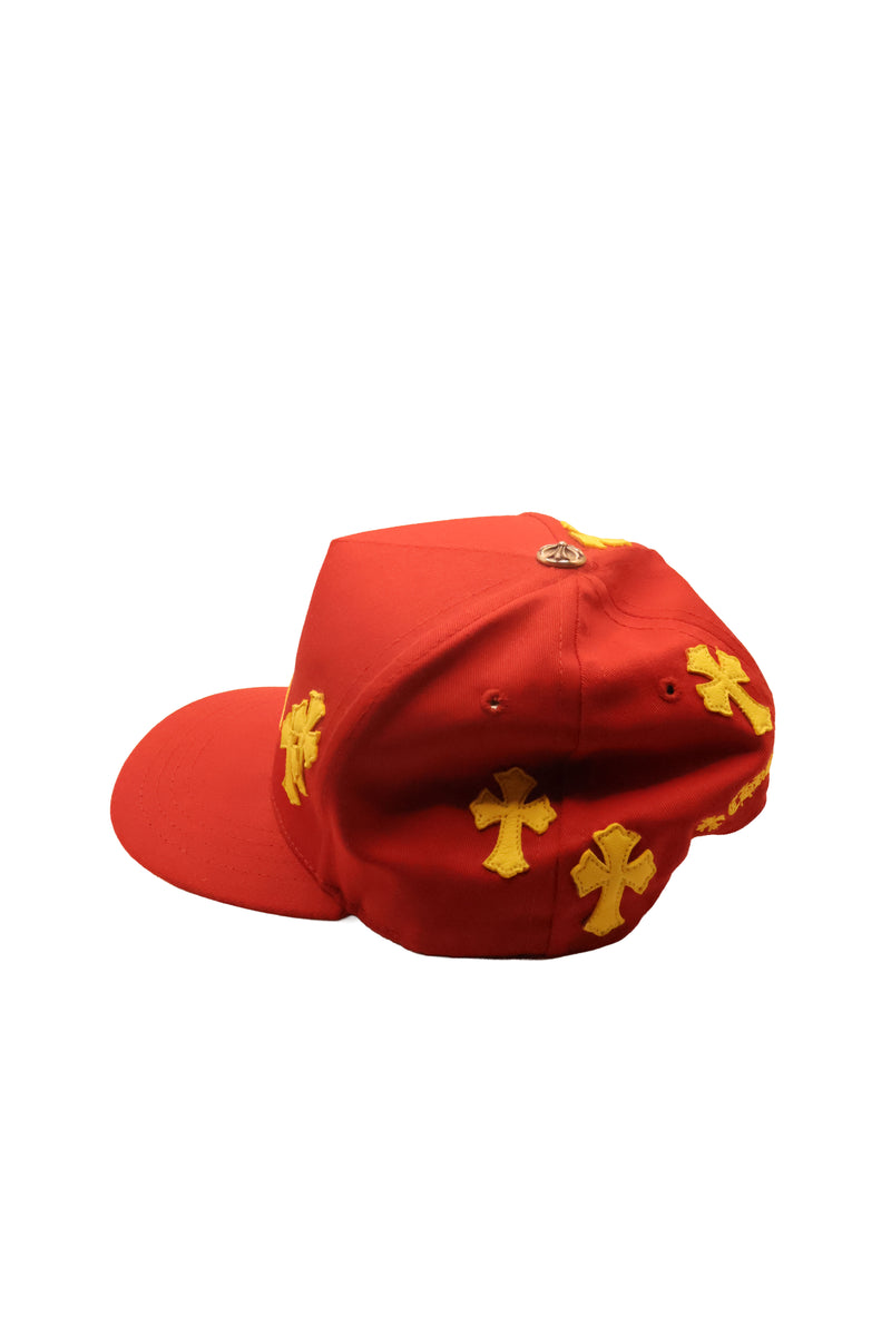 Red Yellow Cross Patch Baseball Hat
