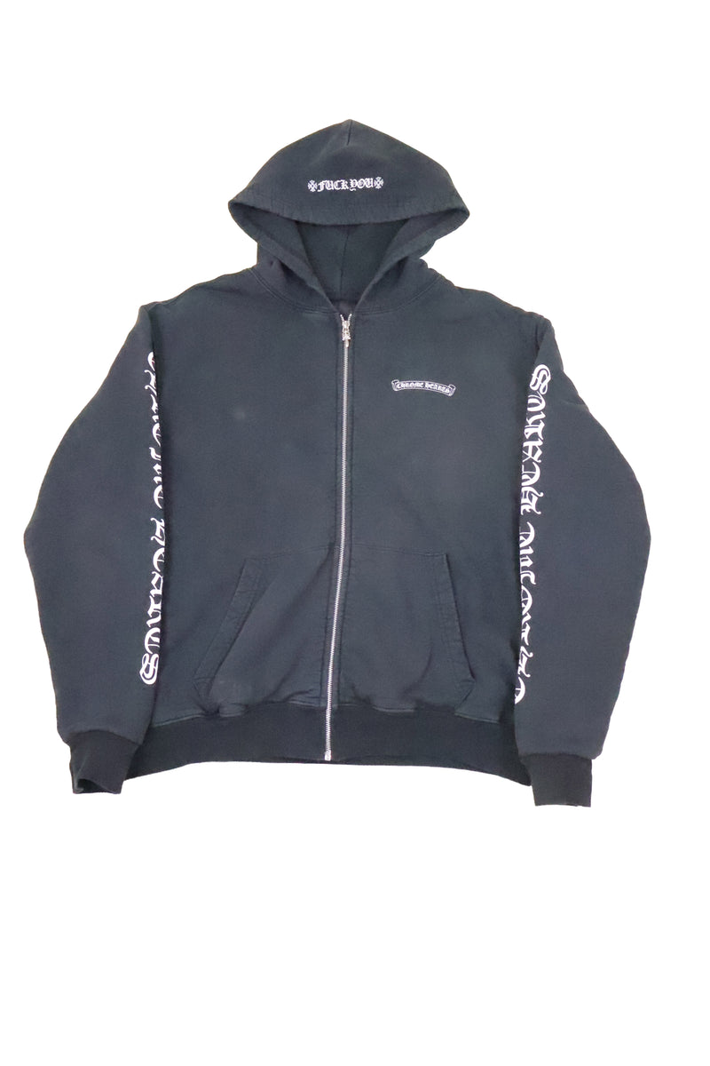 Scroll Logo Fuck You Thermal Zip Up Hoodie