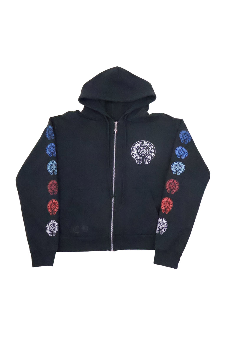 Multicolor Horseshoe Logo Zip Up Hoodie