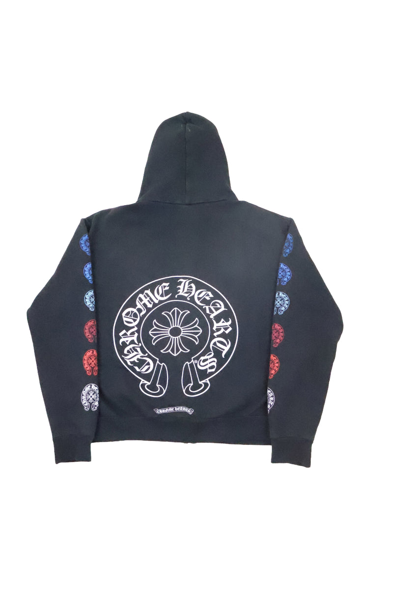 Multicolor Horseshoe Logo Zip Up Hoodie