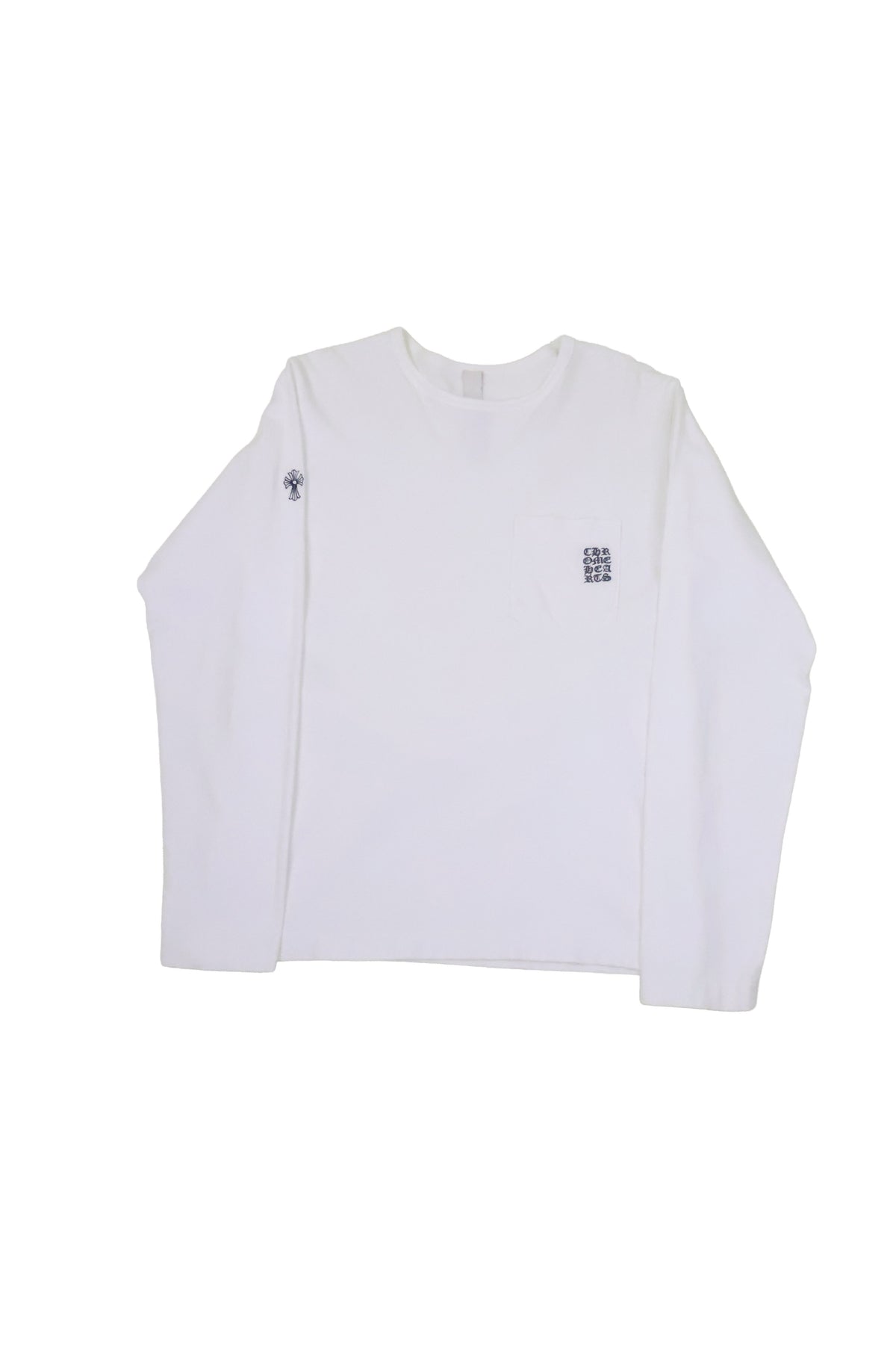 Embroidered Eyechart Long Sleeve Pocket T Shirt