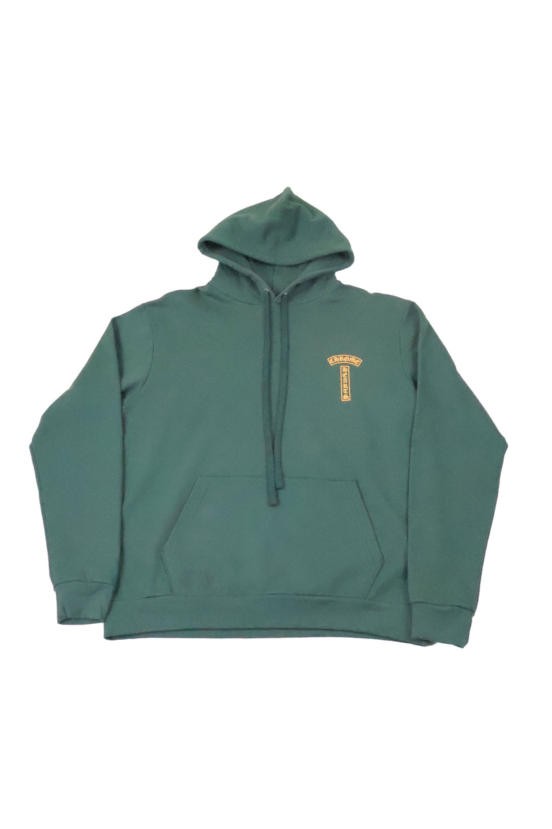 T Bar Logo Green Orange Hoodie