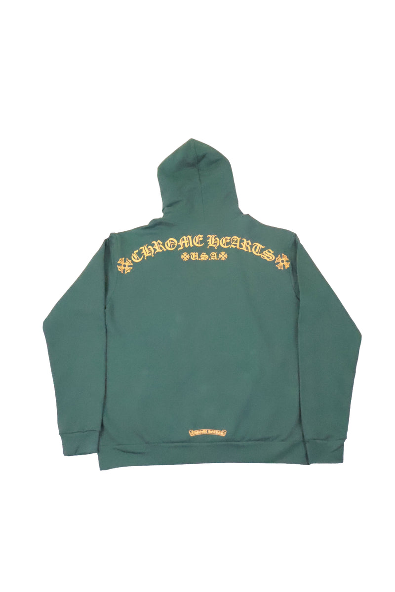 T Bar Logo Green Orange Hoodie