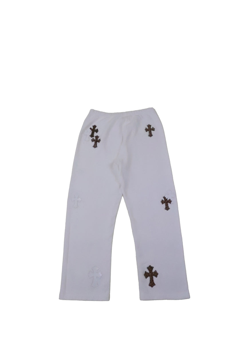 Paperjam White Cross Flooded Patch Sweatpants