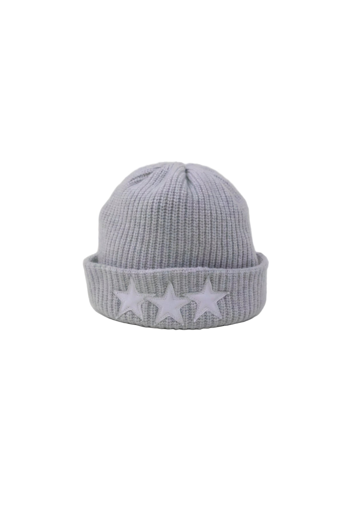 Grey Sludge Triple Star Patch Beanie