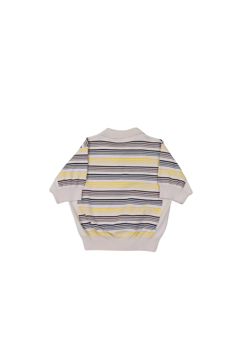 Miu Miu Striped Knit Polo Shirt