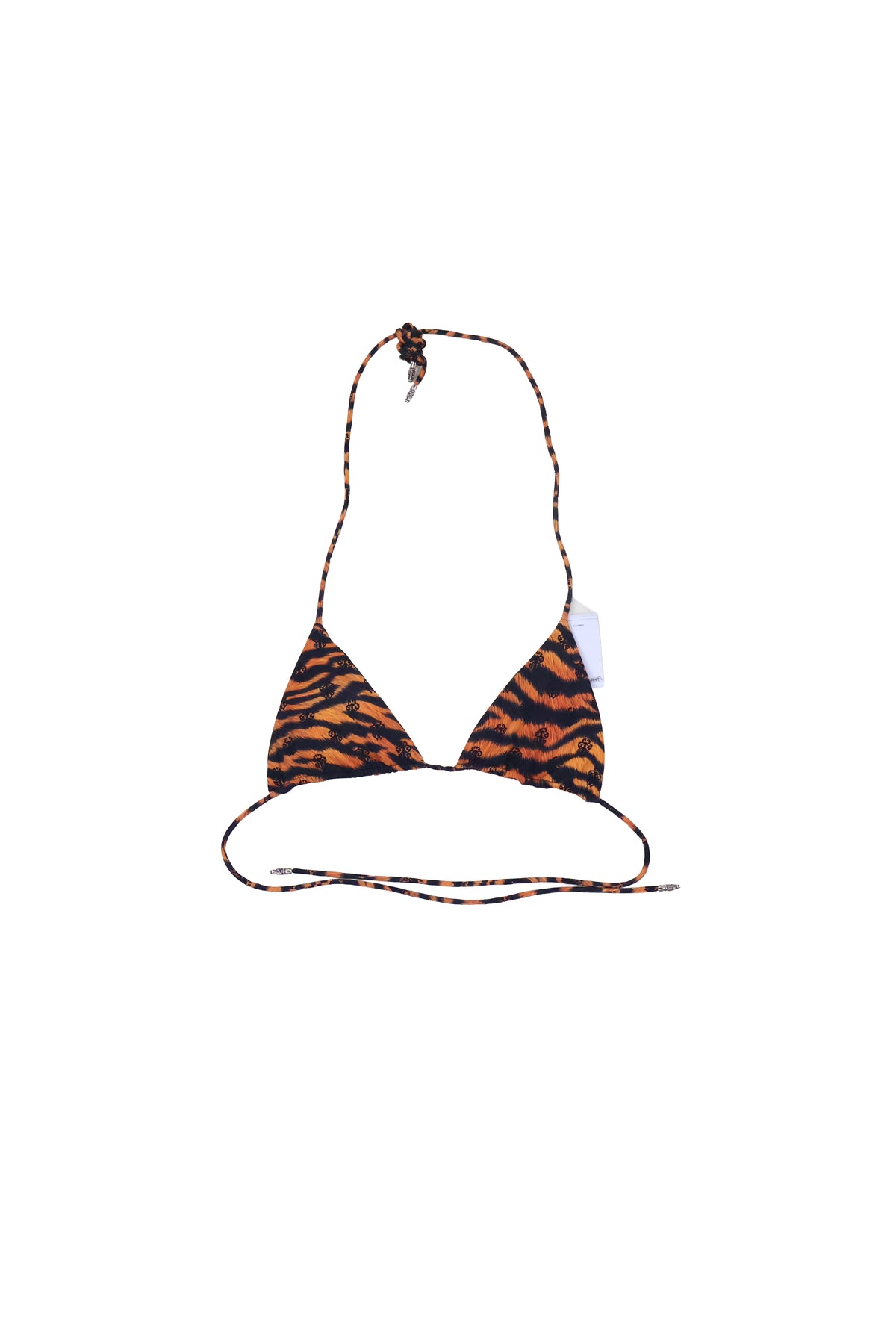 Dipped in Blue Orange Tiger Bikini Top