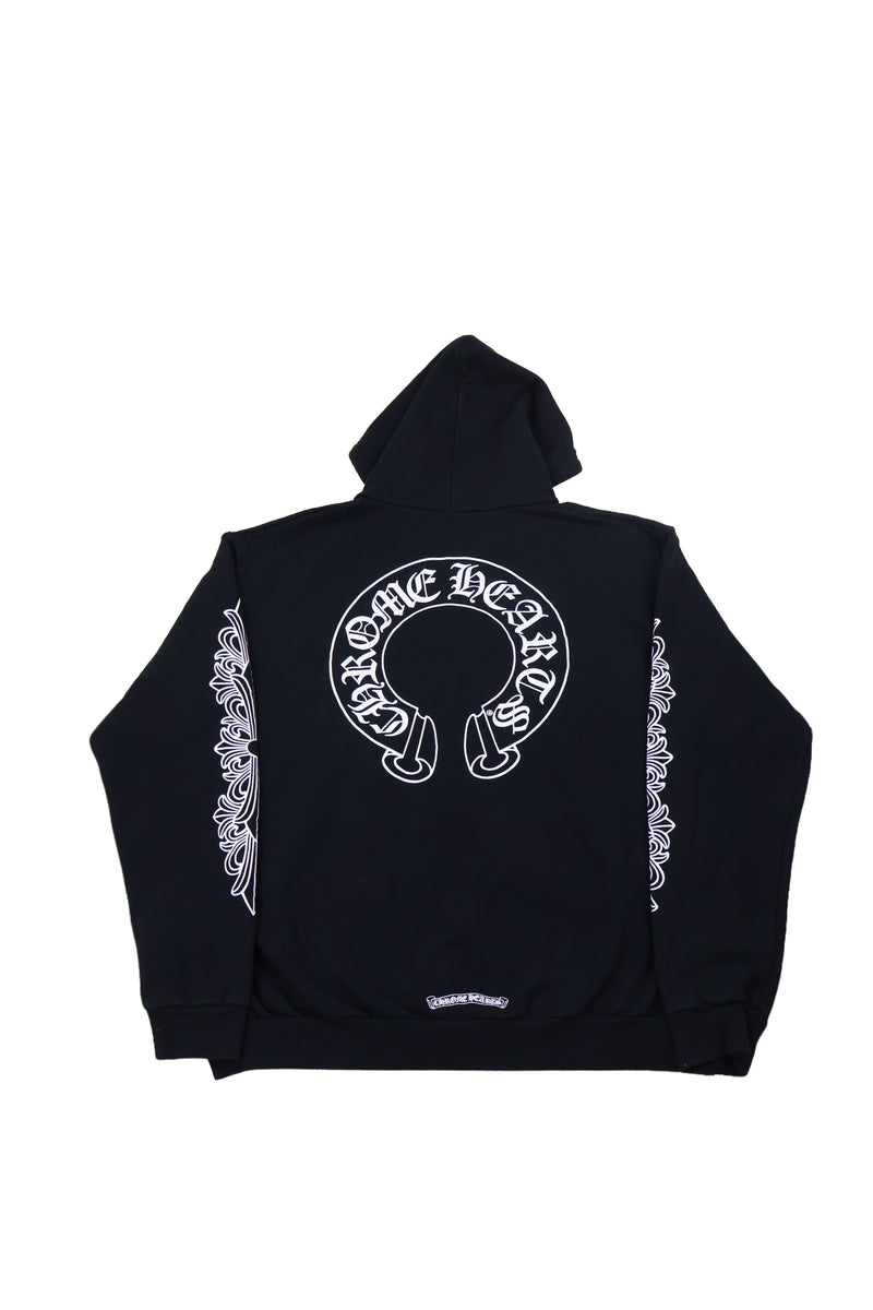 Horseshoe Floral Zip Up Hoodie