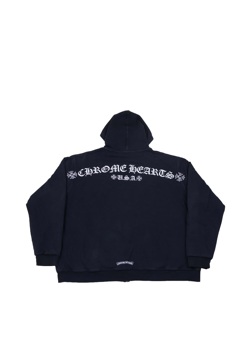 T Bar Scroll Logo USA Zip Up Hoodie