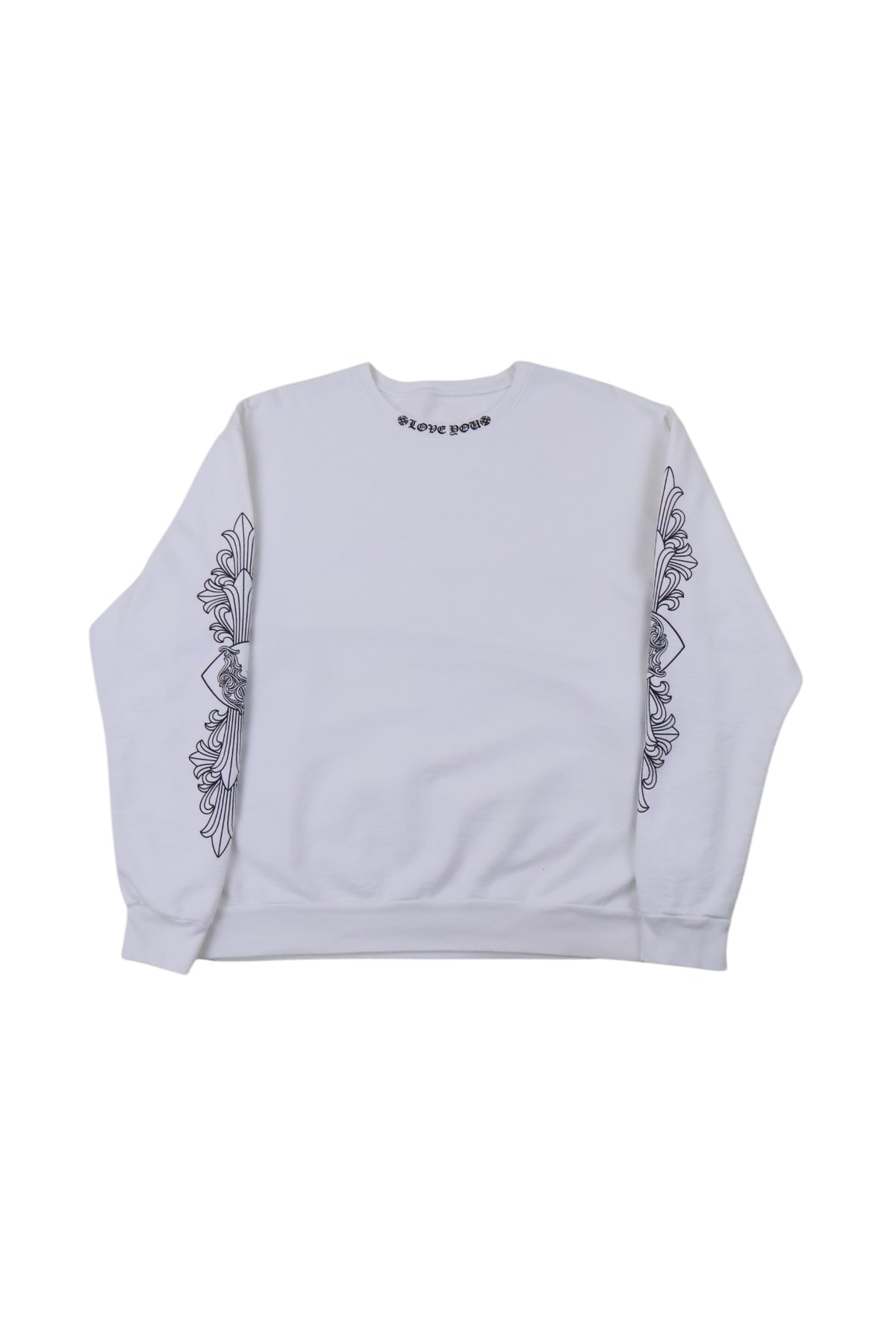 Love You Floral White Crewneck
