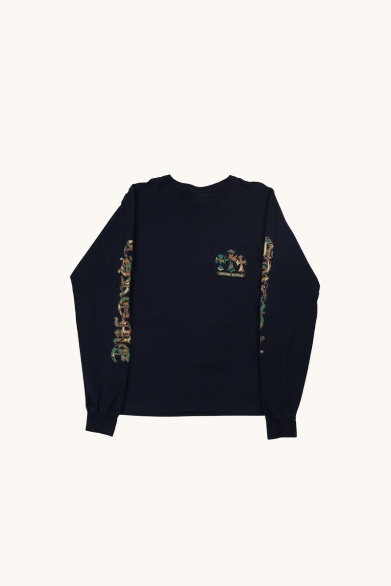 Camo Cemetery Triple Cross Longsleeve Tee