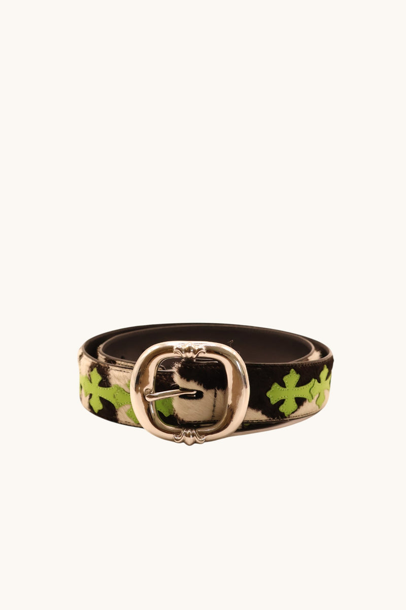 Green Cross Patch Zebra Gunslinger Belt
