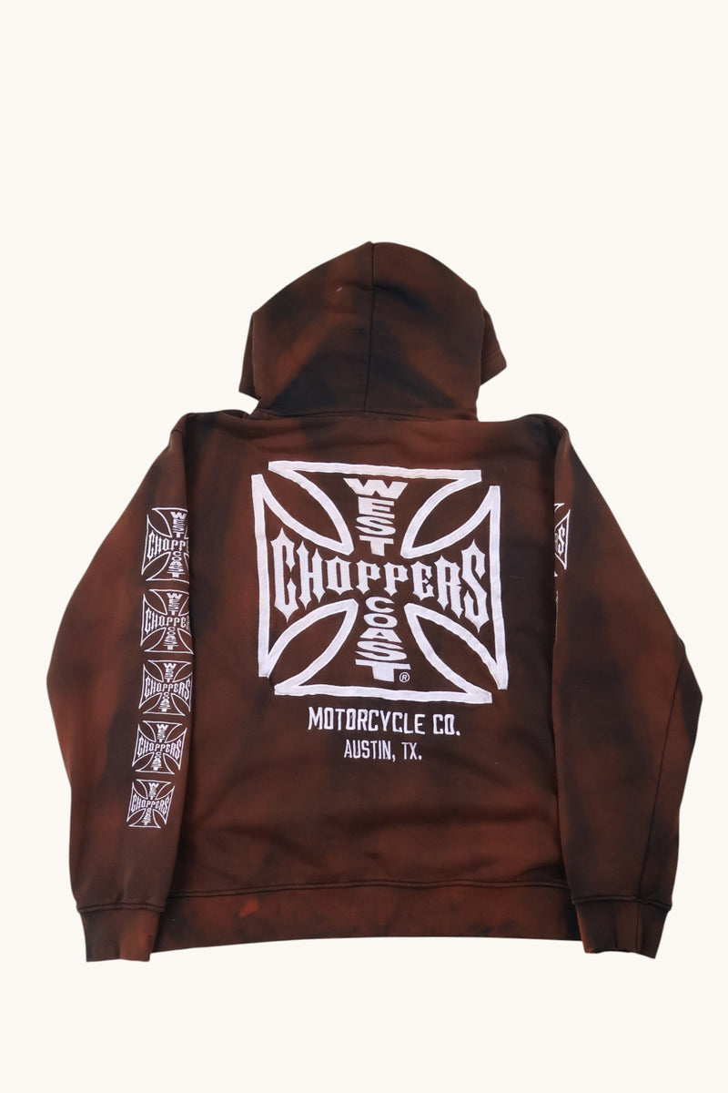 West Coast Chooper ACID FADED PINNED DISTRESSED HOODIE