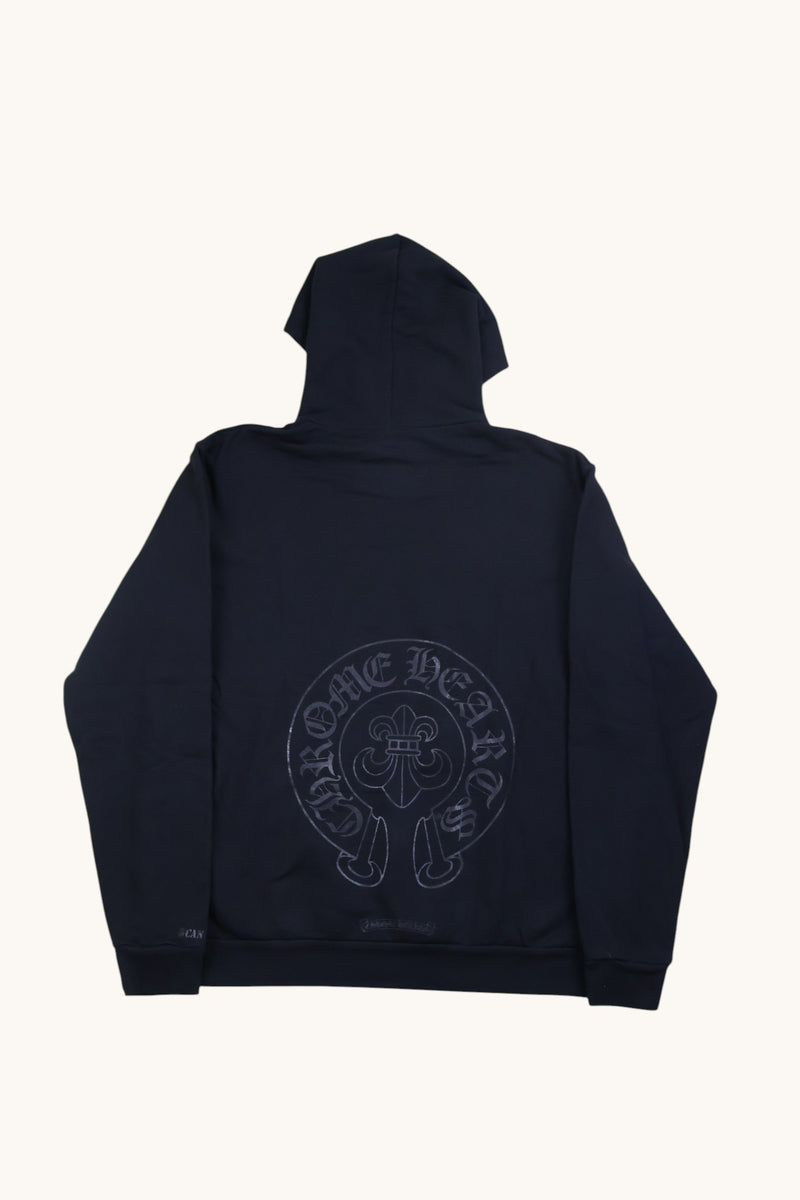 Cannes Exclusive Black Fleur Horseshoe Hoodie