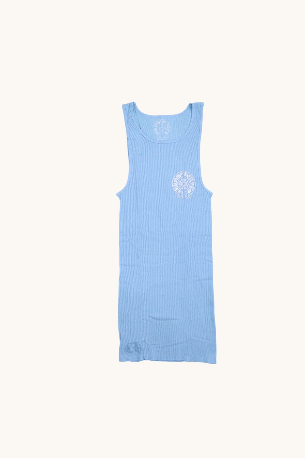 Baby Blue Horseshoe Rib Tank Top