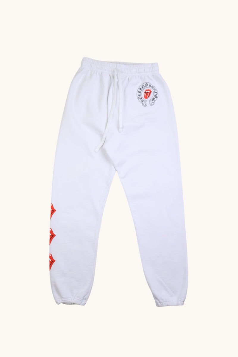 Rolling Stones White Red Horseshoe Sweatpants