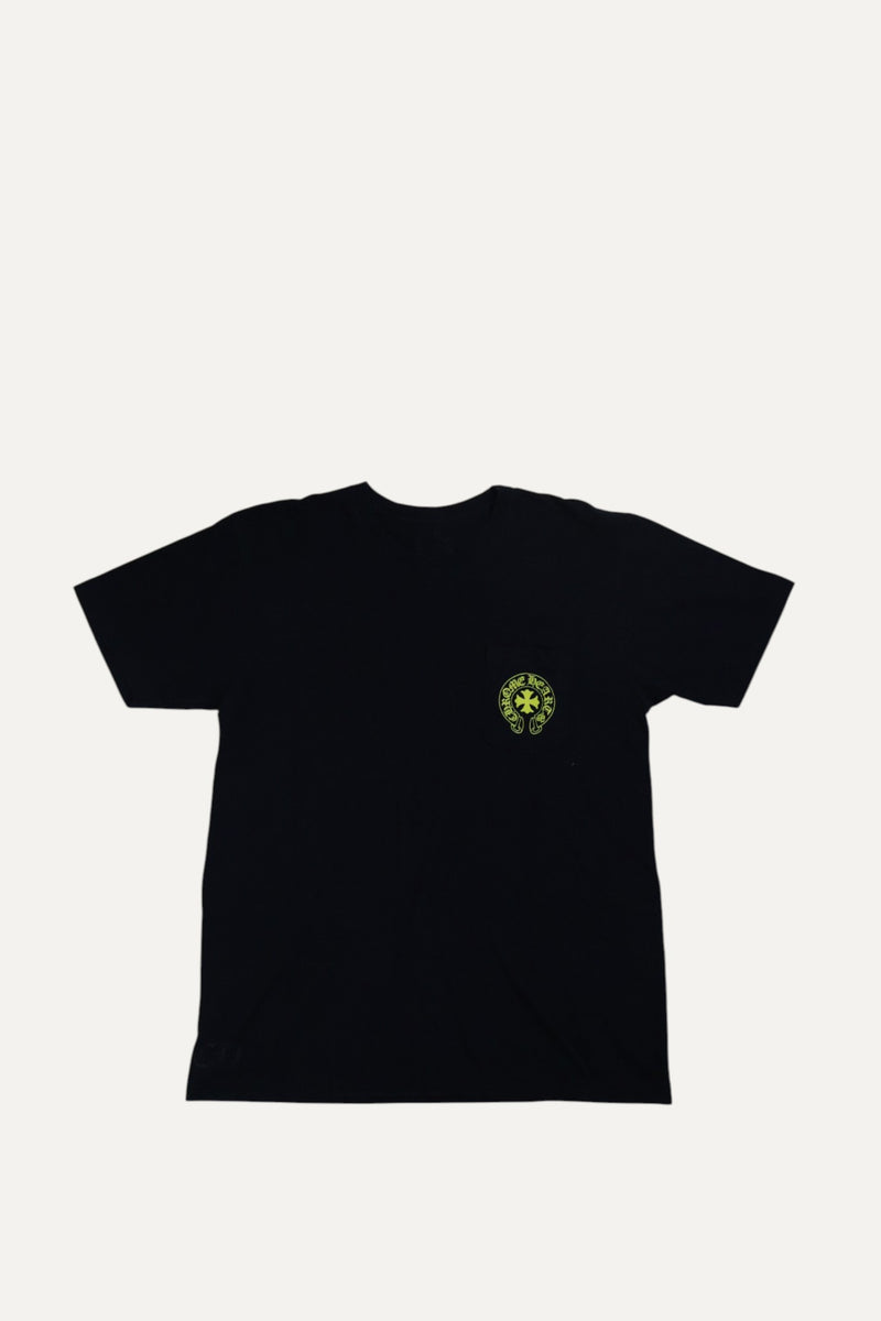 Eye Chart Yellow Horseshoe Black T Shirt