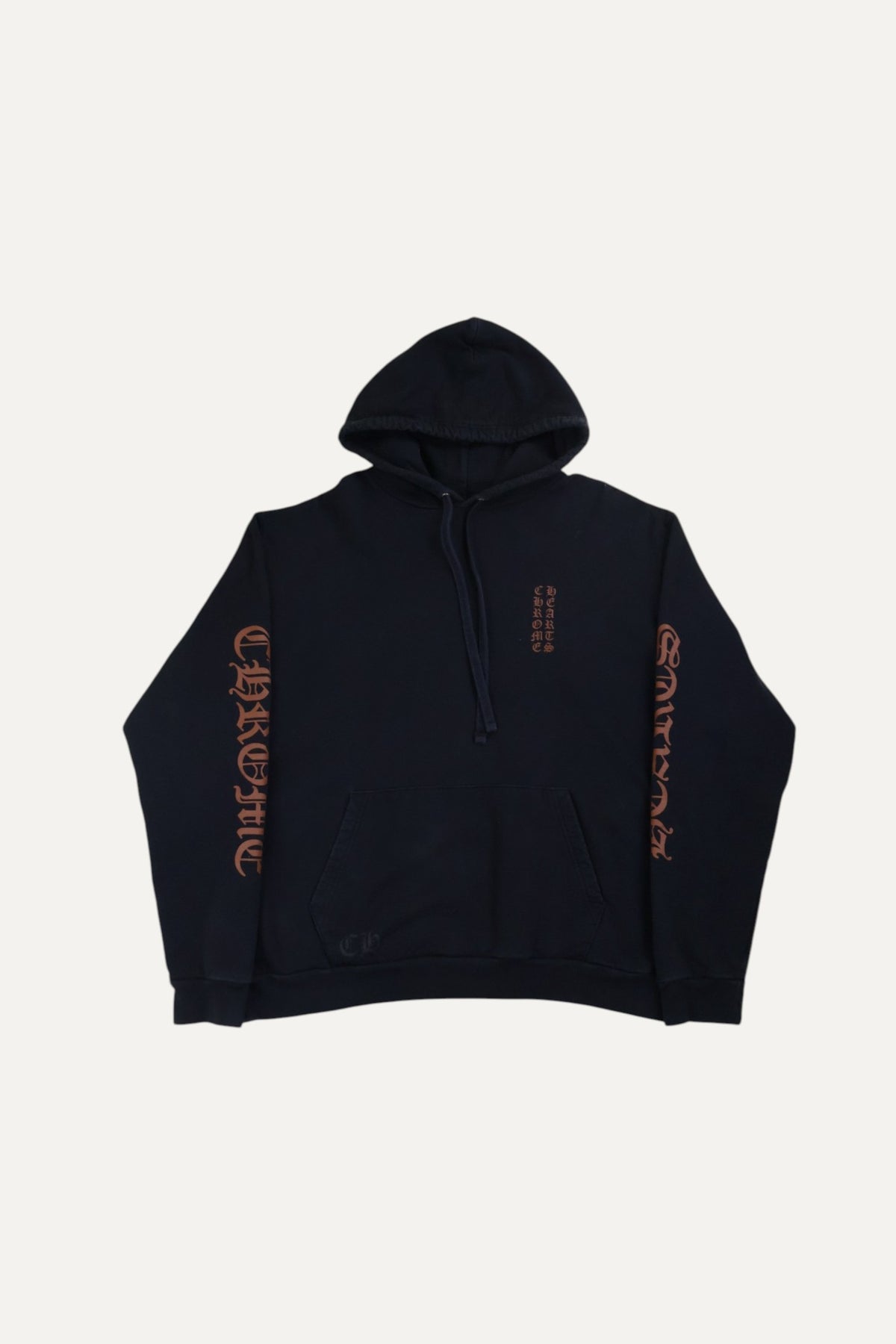 Black & Brown Vertical Logo Hoodie