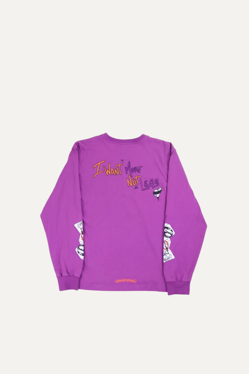 MATTY BOY PURPLE I WANT MORE NOT LESS LONG SLEEVE
