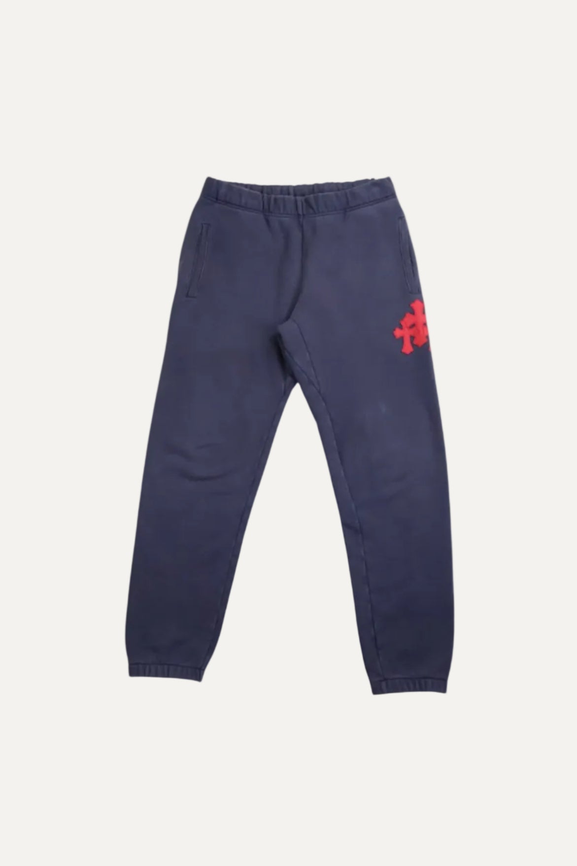Paper Jam Leather Triple Cross Navy Patch Sweatpants
