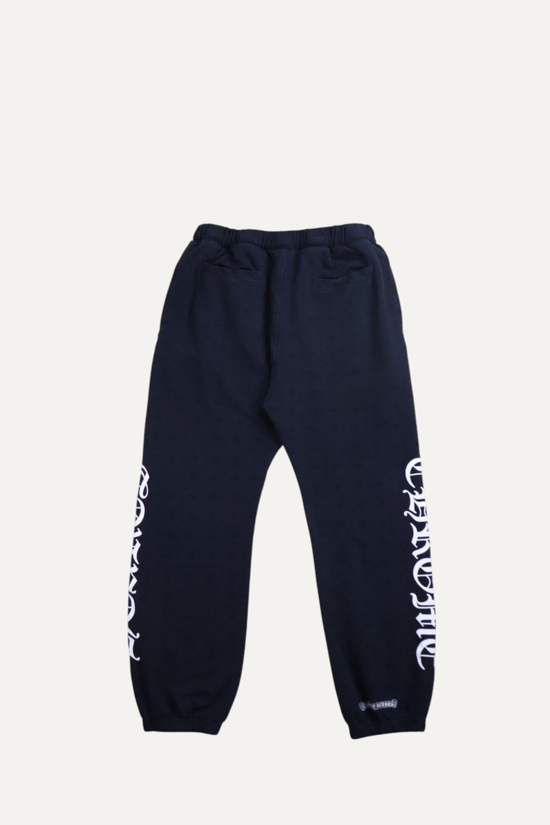 All Over Monogram Horseshoe Logo Sweatpants Black