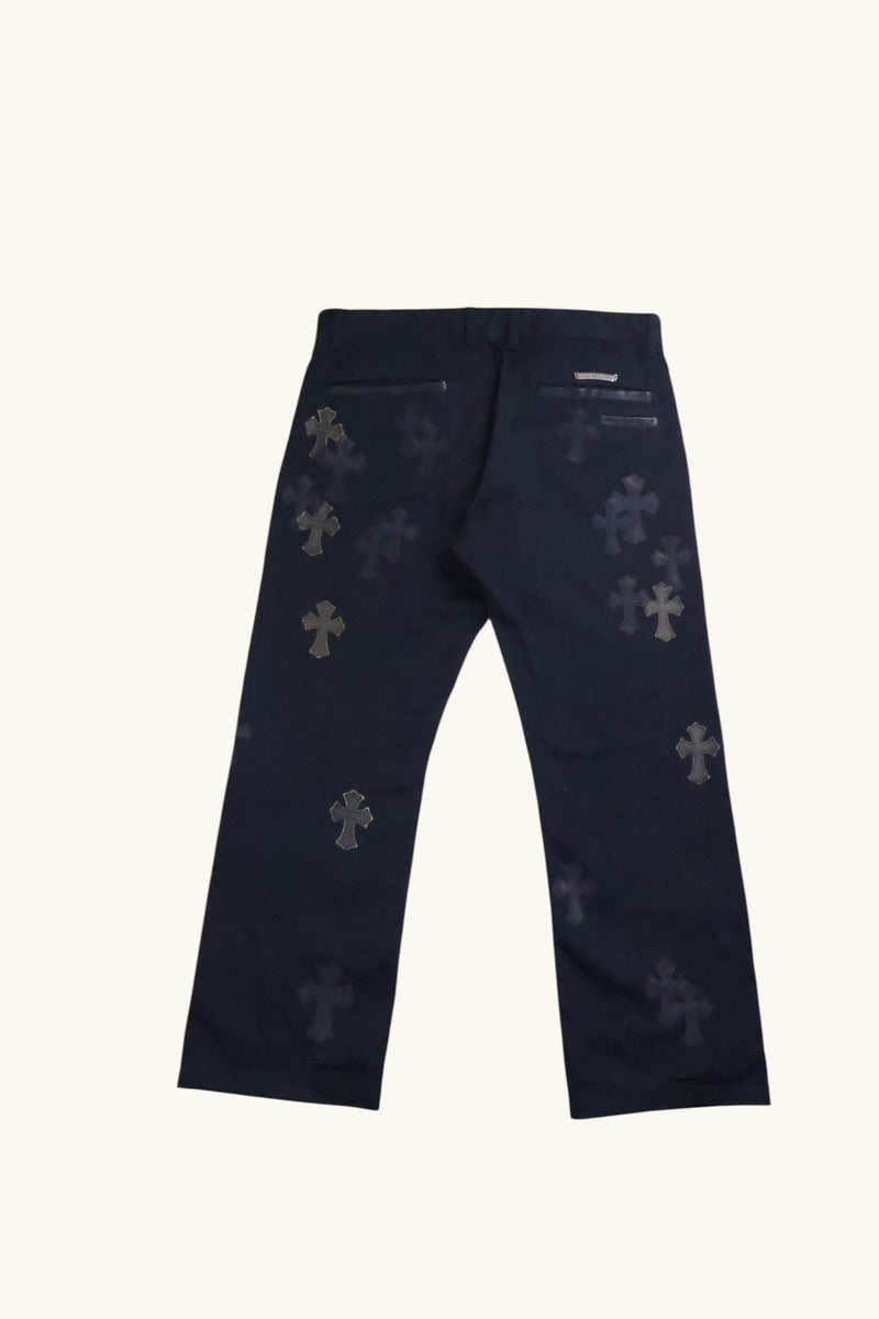Black Camo Cross Patch Chino Jeans