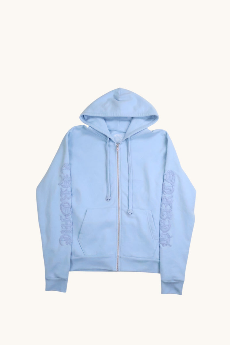 Blue Vine Dagger Beaded Zip Up Hoodie