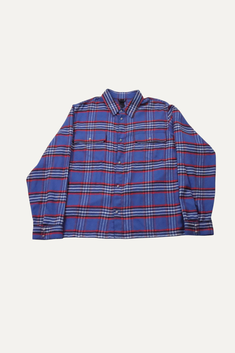 Blue & Red PLAID Work dog flannel shirt