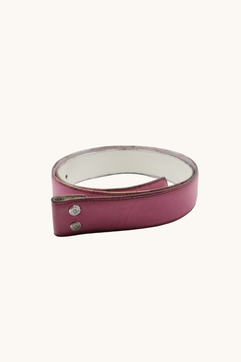 Pink Leather Belt Strap
