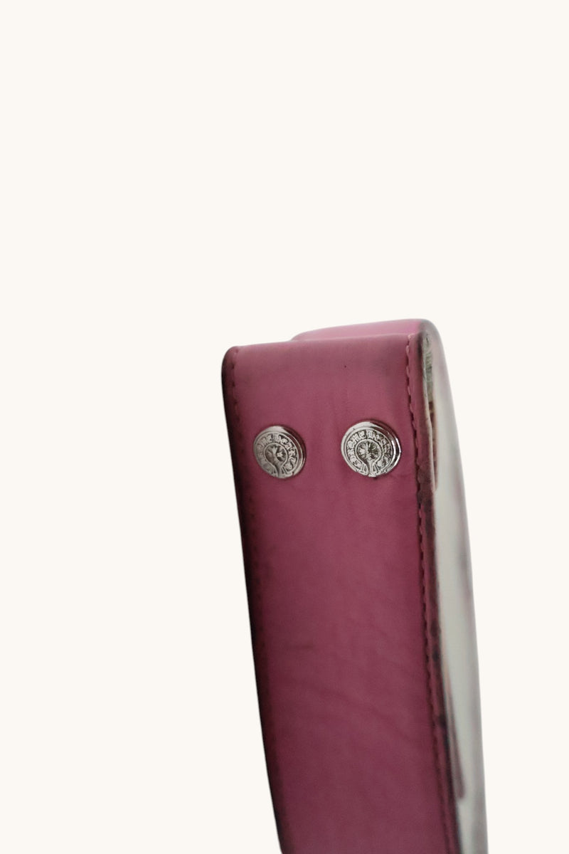 Pink Leather Belt Strap