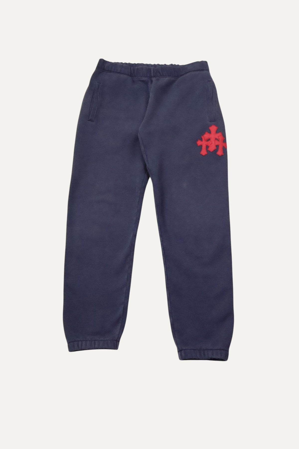 Paper Jam Leather Triple Cross Navy Patch Sweatpants