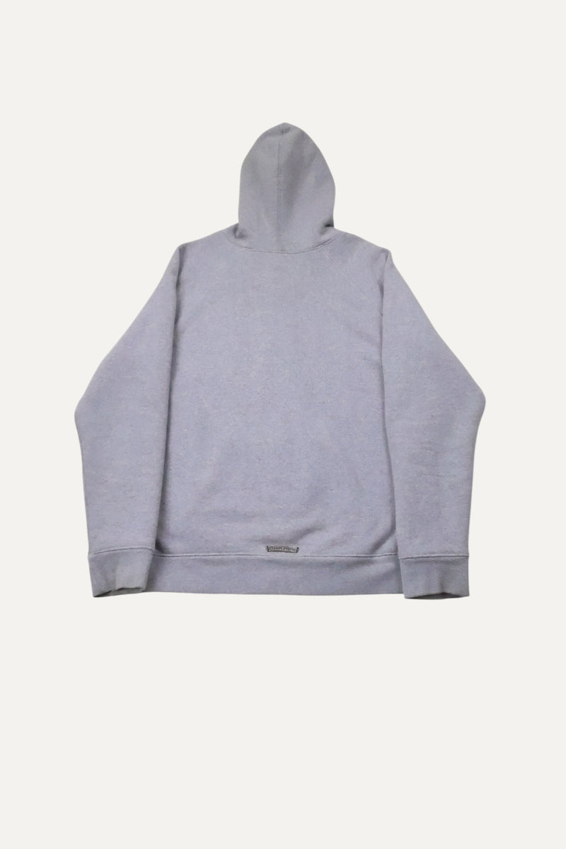 Paper Jam Leather Triple Cross Patch Grey Zip Up Hoodie