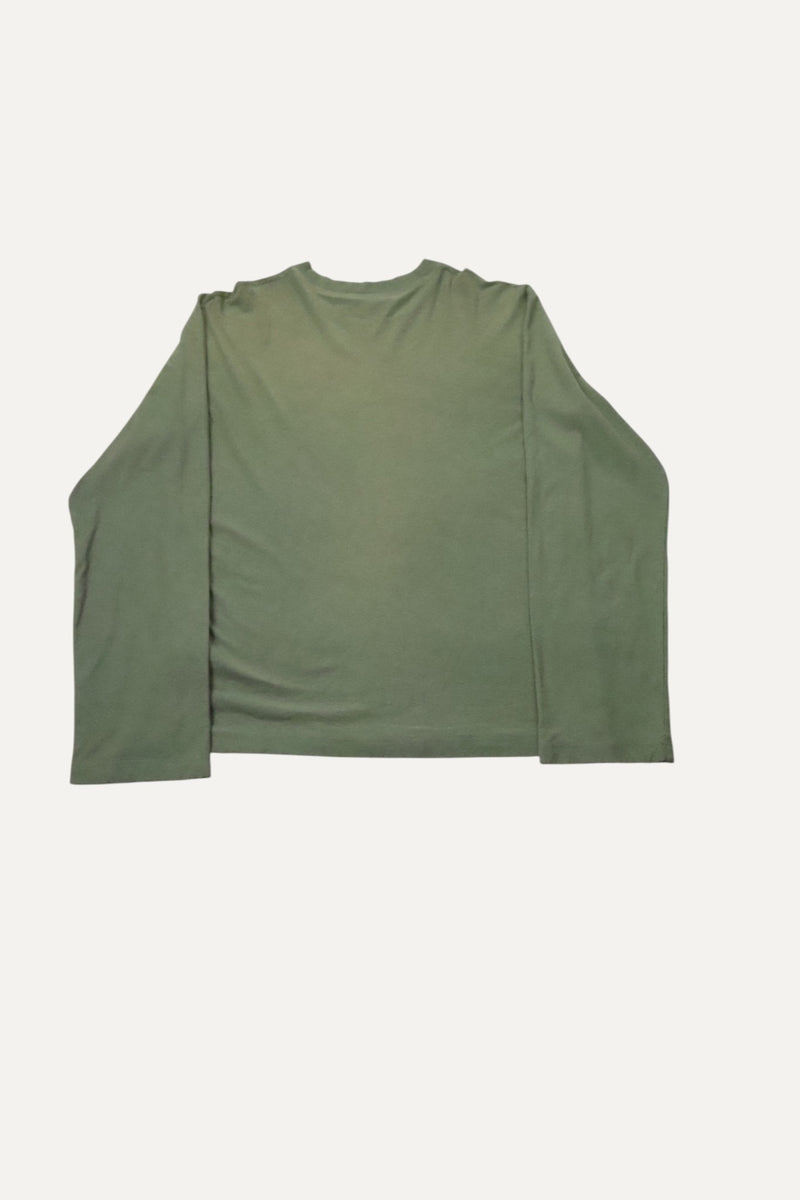 Olive green Sprayed 1996 logo long sleeve t shirt