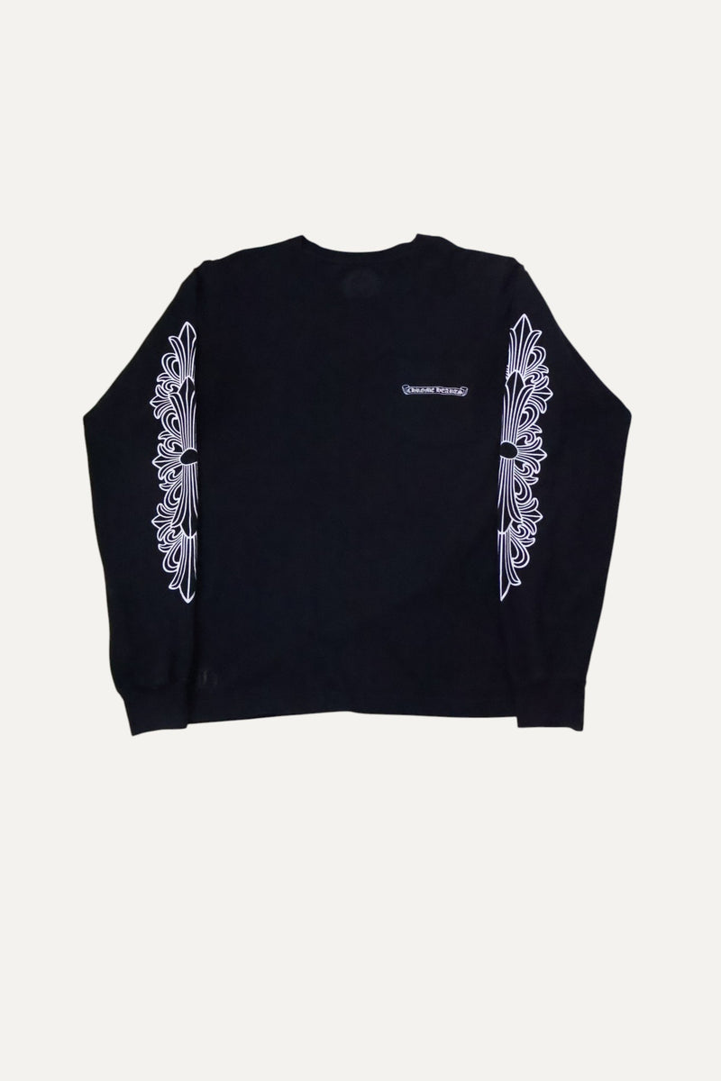 Eye Chart Dagger Long sleeve Black t shirt
