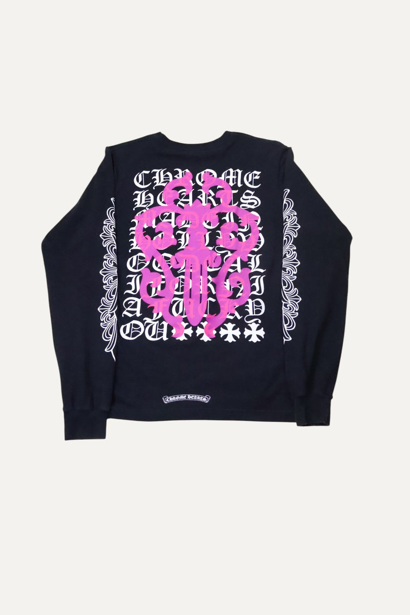 Eye Chart Dagger Long sleeve Black t shirt