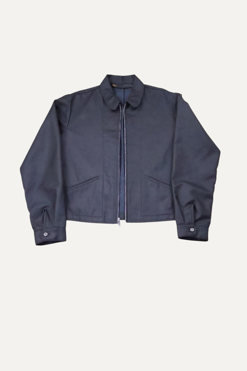Cemetery Cross Patch Flooded Nylon Zip Up Jacket
