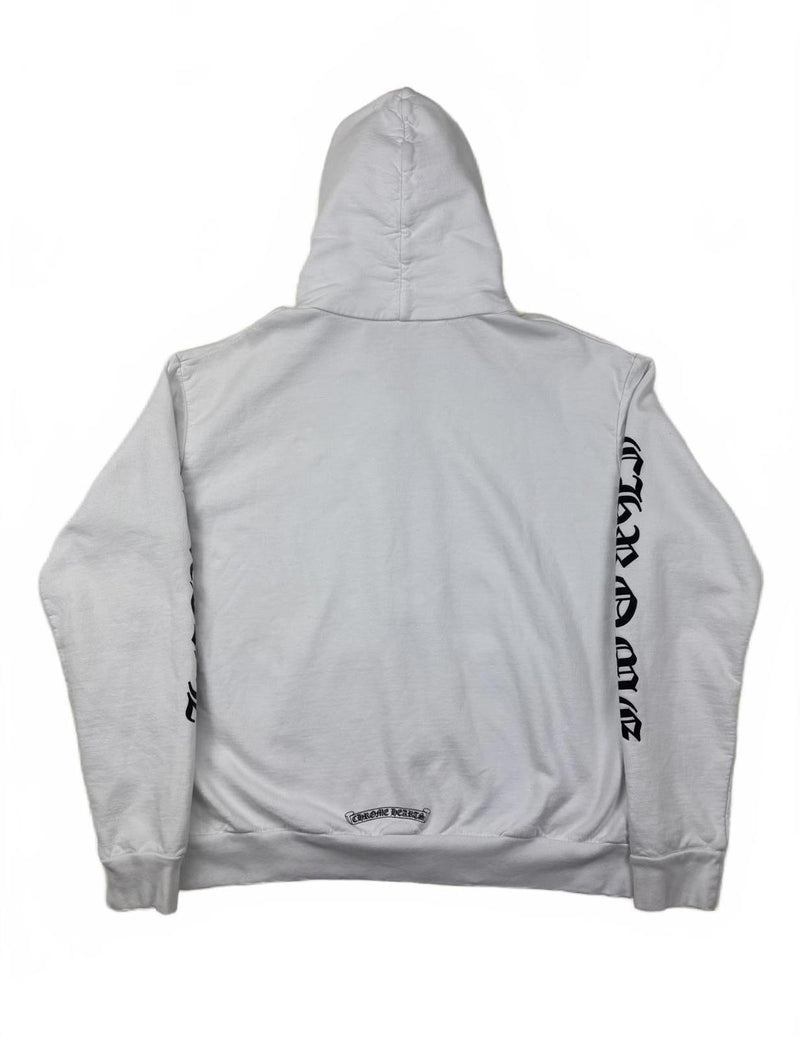 Chrome Hearts White Monogram Vertical Logo Zip Up